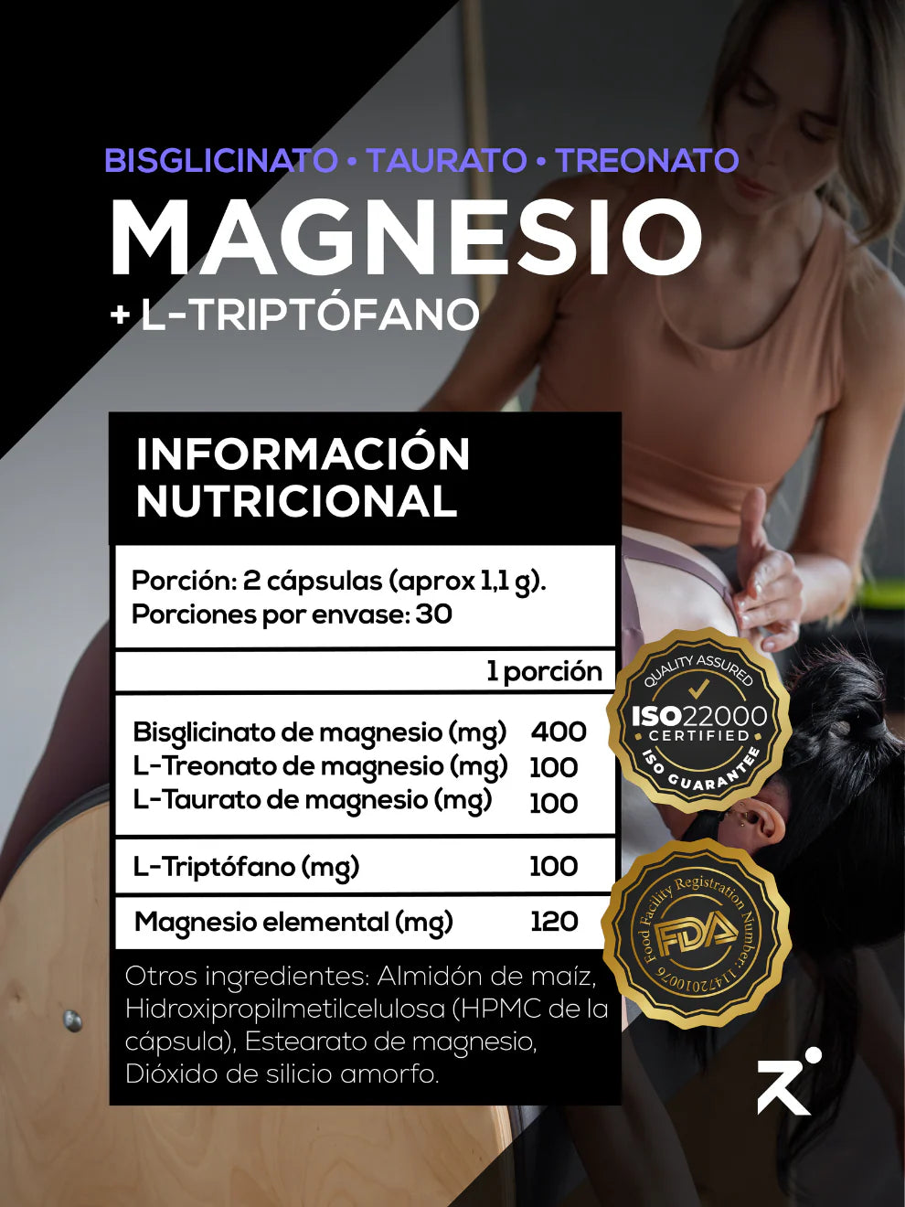 Strive Magnesio + Triptófano | 60 Capsulas, 30 Porciones