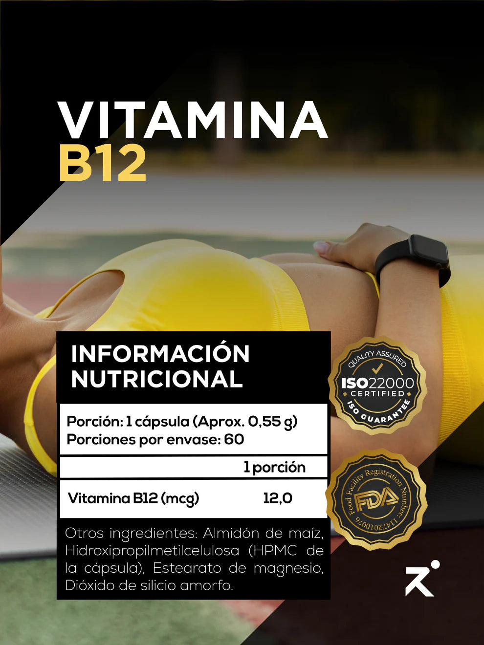 Strive Vitamina B12 | 60 Capsulas, 30 Porciones