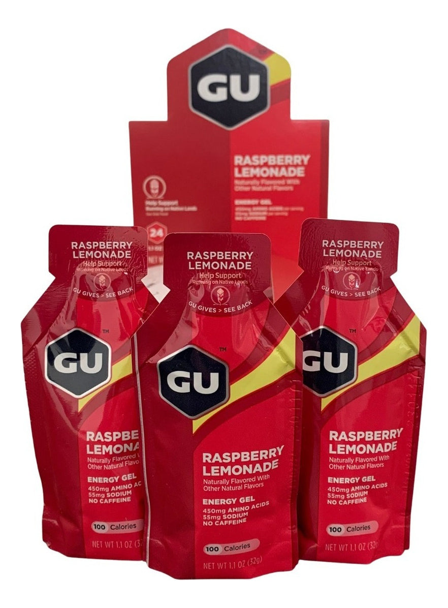 24 Geles Energéticos Gu Raspberry Lemon (frambuesa Limón)