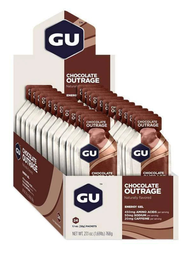 12 Geles Deportivos Gu Energy Gel Chocolate Outrage