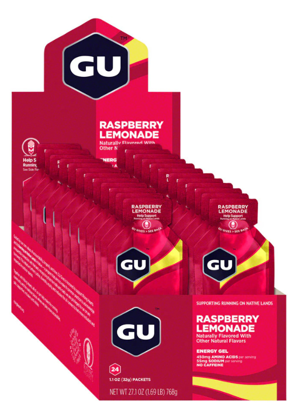 12 Geles Energéticos Gu Raspberry Lemon (frambuesa Limón)