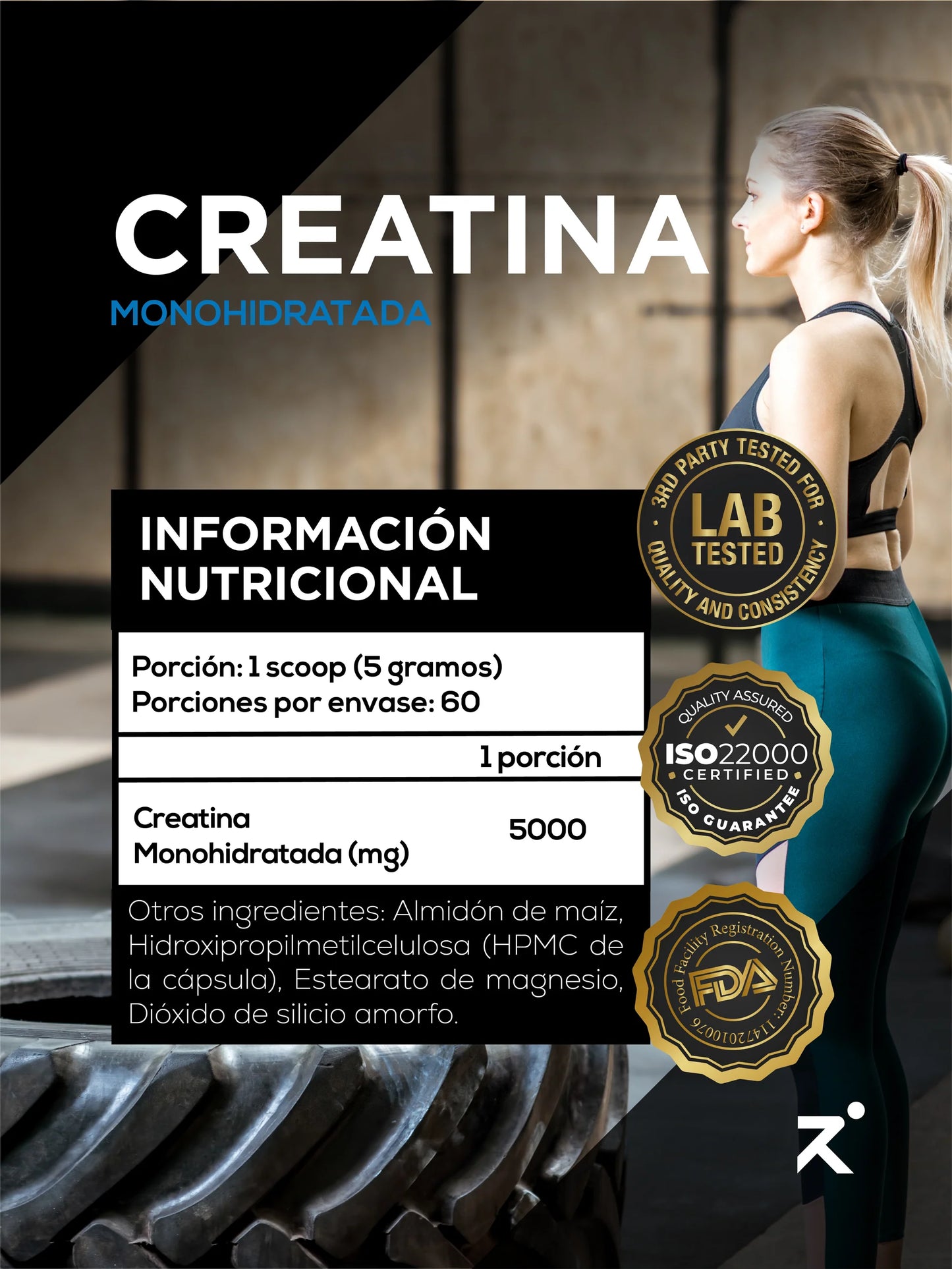 Creatina Monohidratada Micronizada Strive | 60 Porciones