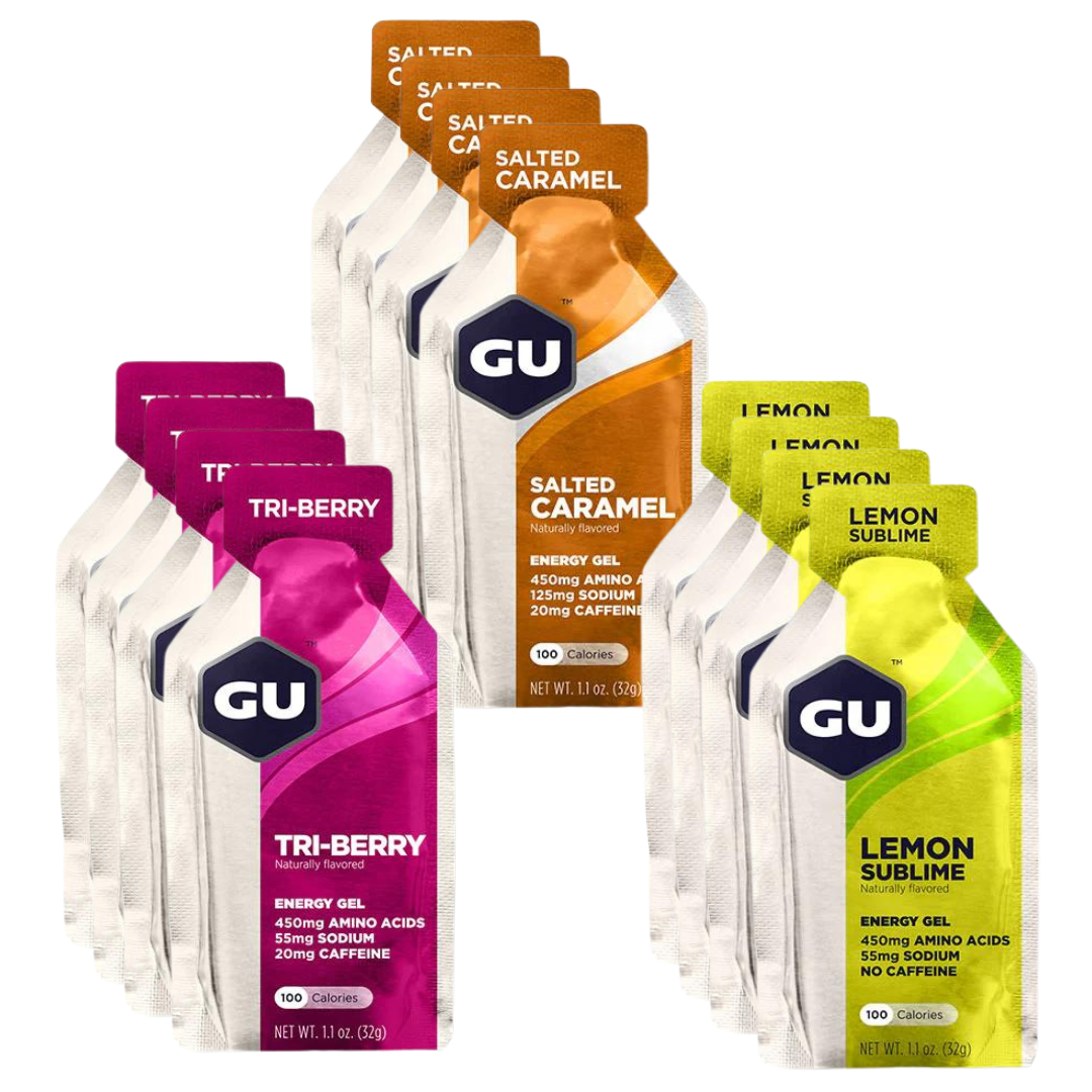 Pack Surtido de 12 Geles GU con Sabores Mezclados