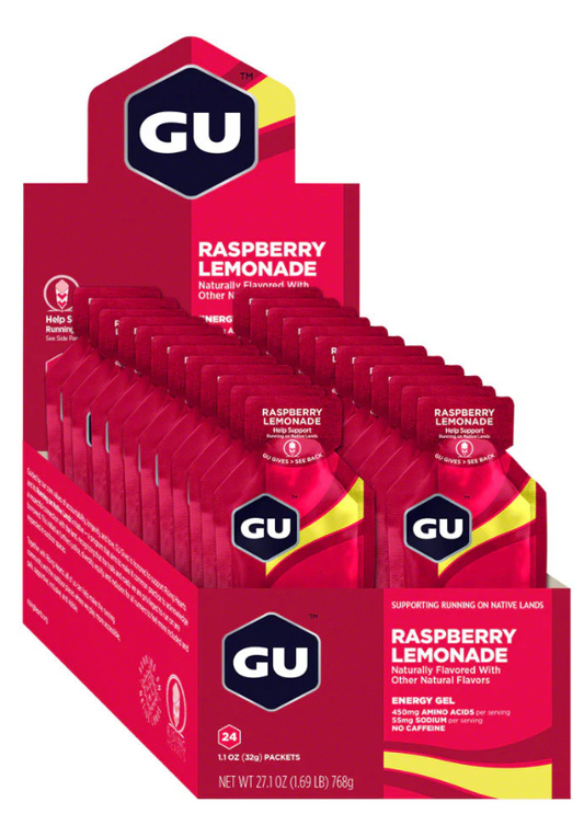 12 Geles Energéticos Gu Raspberry Lemon (frambuesa  Limón)